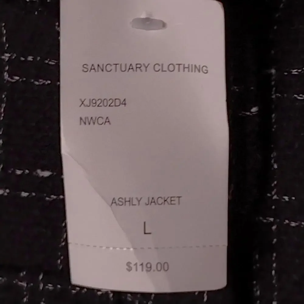 NWT Sanctuary Women's Black/Ashly Jacket Size Large